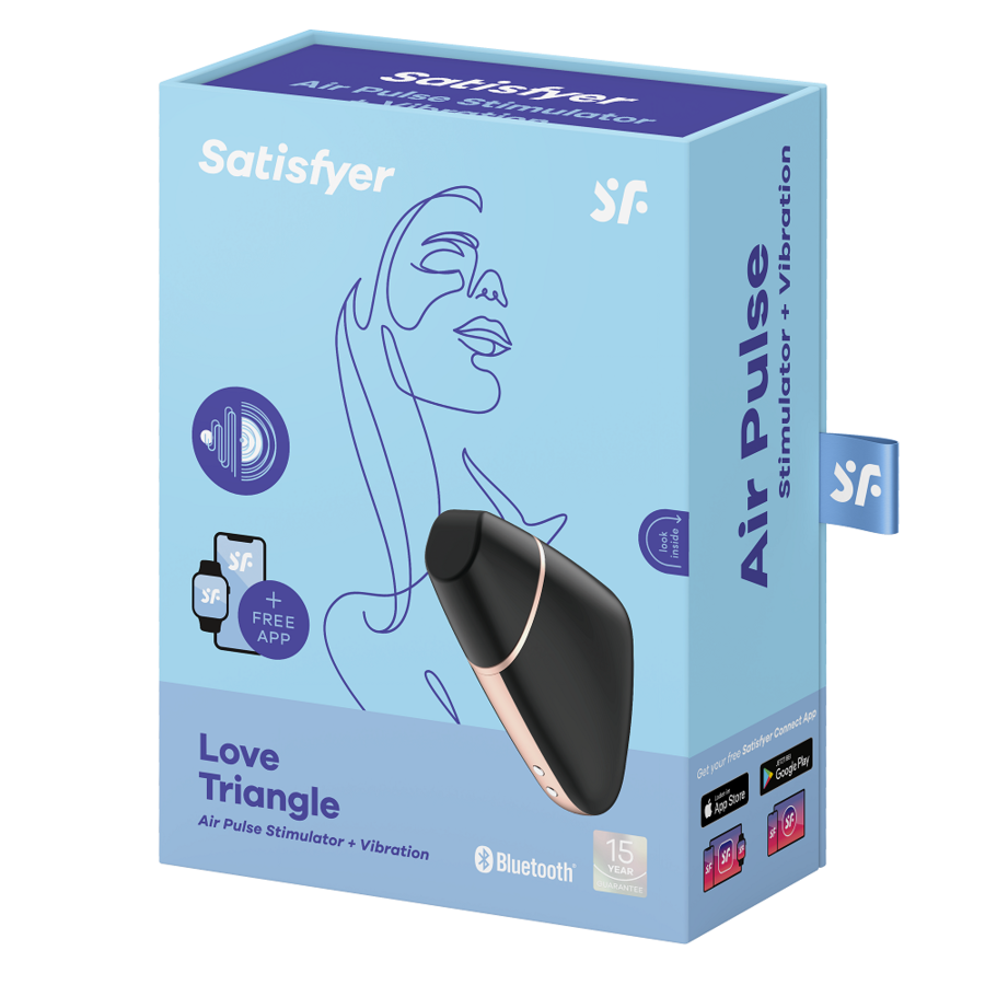 Stimulateur Clitoridien Air Pulse Love Triangle Connecté App - Satisfyer