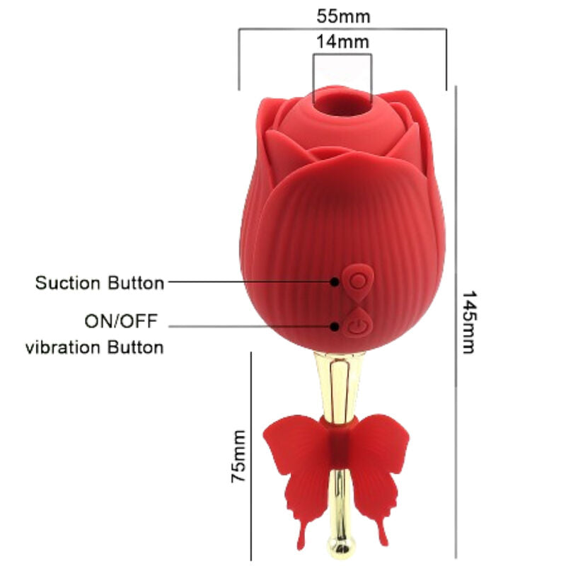 Stimulateur Clitoridien Butterfly Flower Succion 10 Modes Rechargeable - Armony
