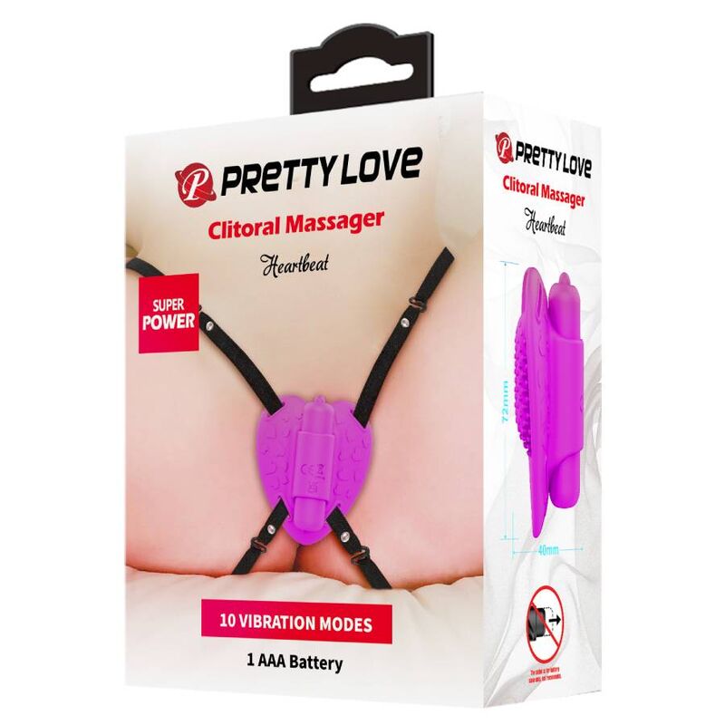 Stimulateur Clitoridien Heartbeat 10 Modes de Vibration en Silicone - Pretty Love