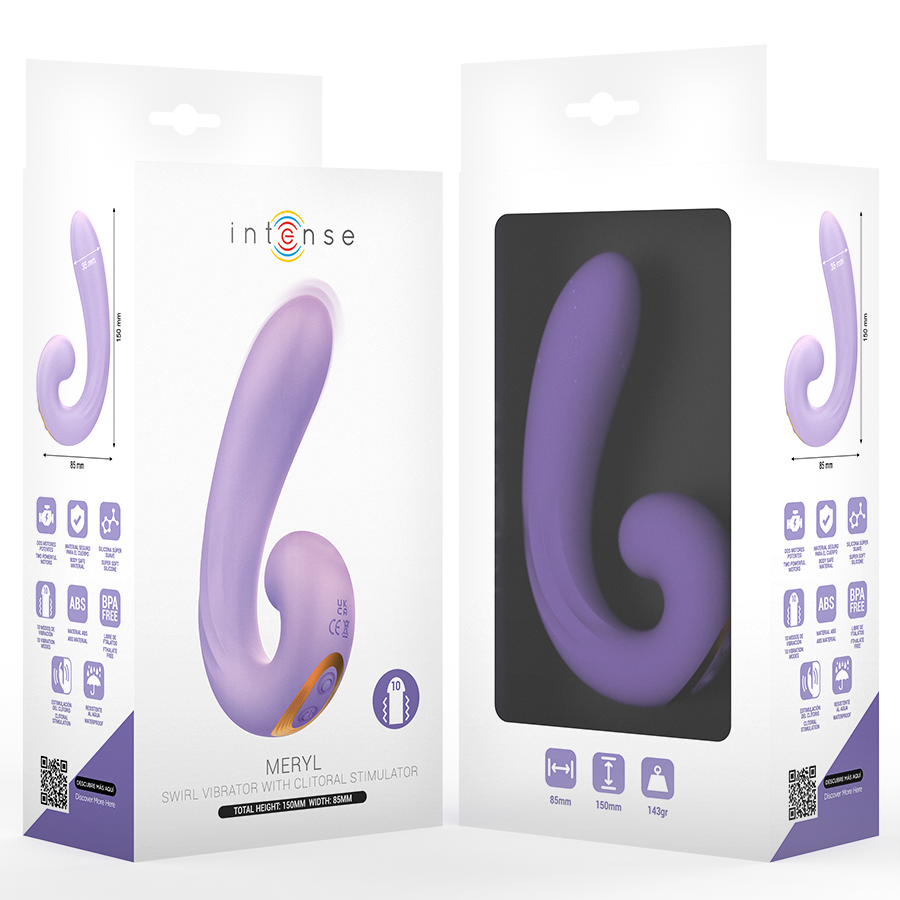 Stimulateur Clitoridien Meryl Double Vibration 2 Moteurs 10 Modes - Intense
