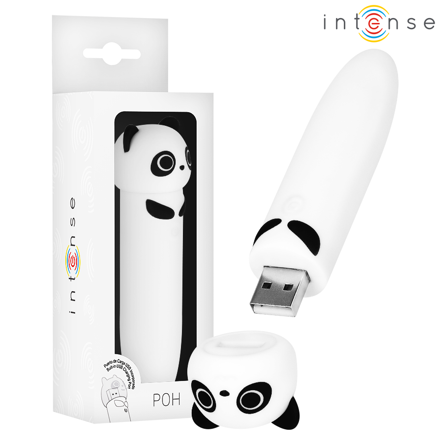 Stimulateur Clitoridien Poh Panda Bullet Vibrant USB 8 Modes - Intense