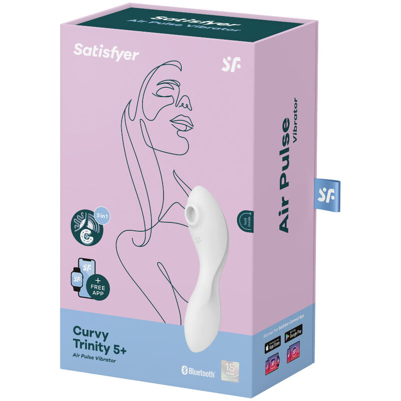 Stimulateur Clitoridien Vibrant Curvy Trinity 5+ Connecté Point G - Satisfyer