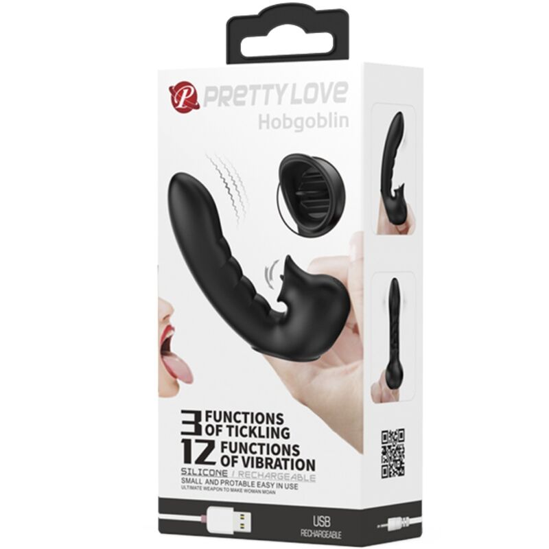 Stimulateur de Clitoris à Doigt Hobgoblin 12 Vibrations Rechargeable - Pretty Love