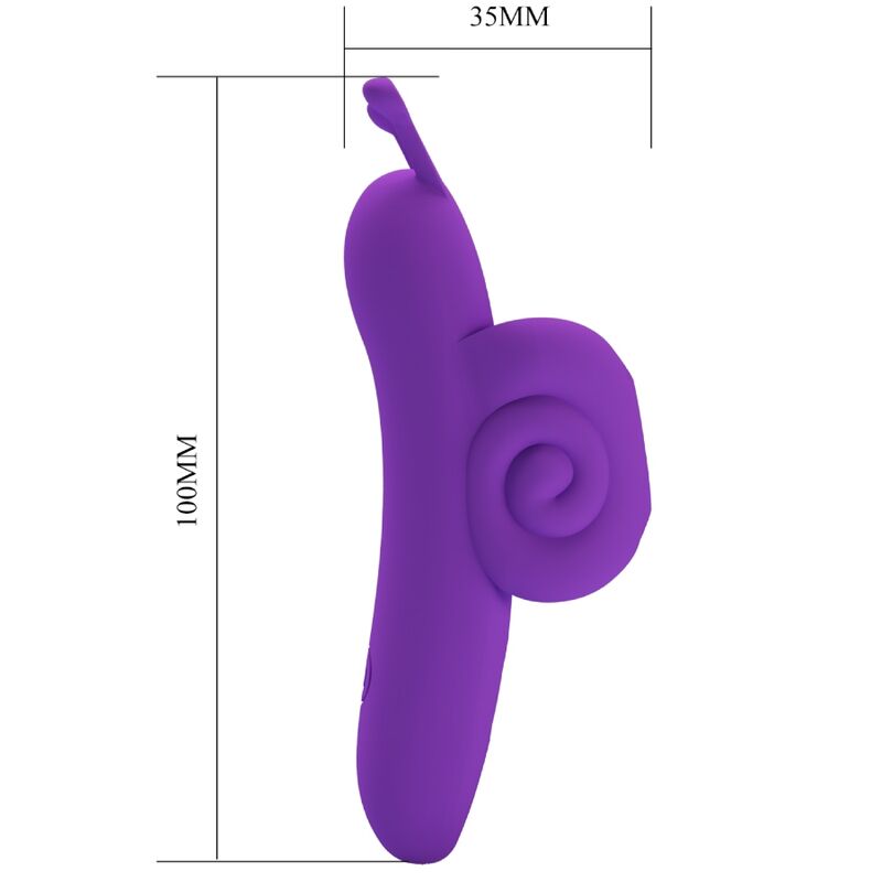 Stimulateur de Doigt Snail Vibrant 10 Modes Rechargeable - Pretty Love
