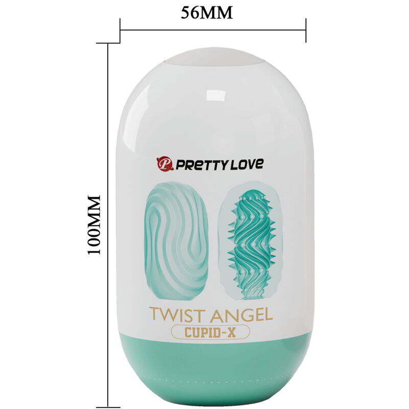 Œuf Masturbateur Cupid Twist Réversible Extensible TPR Étanche - Pretty Love