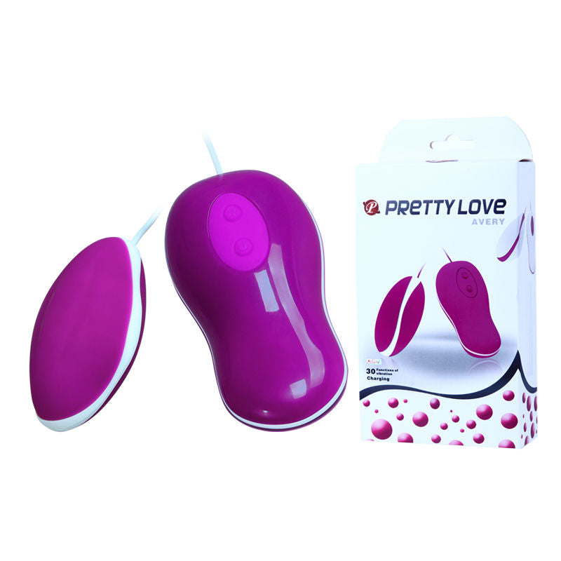 Œuf Vibrant Avery Télécommande Filaire 30 Modes Silicone - Pretty Love
