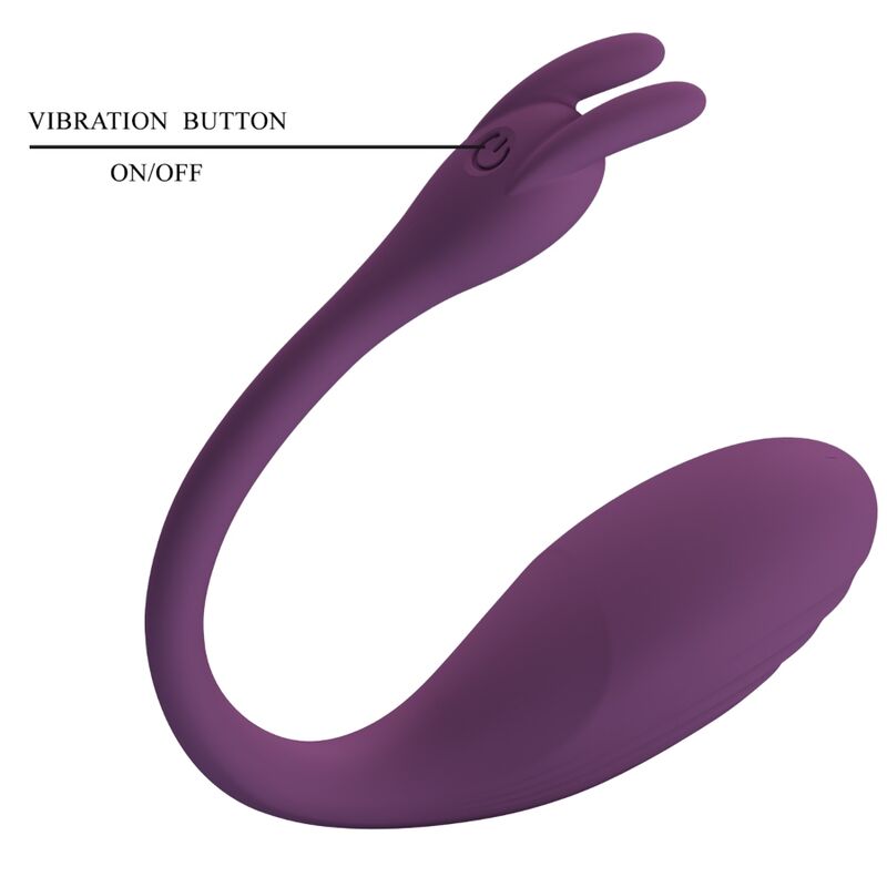 Œuf Vibrant Connecté Catalina Application 12 Modes USB Violet - Pretty Love