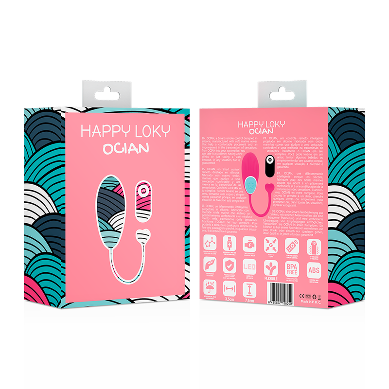 Œuf Vibrant Télécommandé Ocian Silicone 10 Modes Étanche - Happy Loky