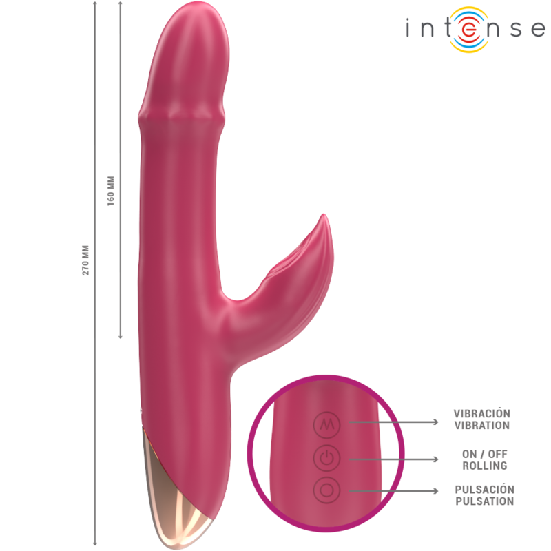 Vibromasseur 3 en 1 Chloe 10 Modes Aspiration et Stimulation IPX7 - Intense