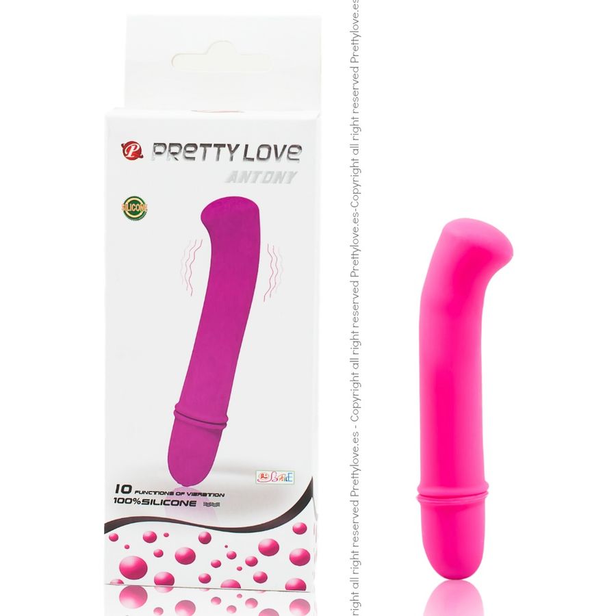 Vibromasseur Antony Compact 10 Modes Silicone Ultra-Silencieux - Pretty Love