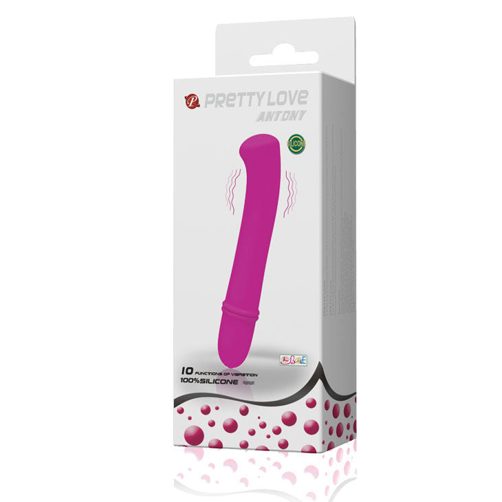 Vibromasseur Antony Compact 10 Modes Silicone Ultra-Silencieux - Pretty Love