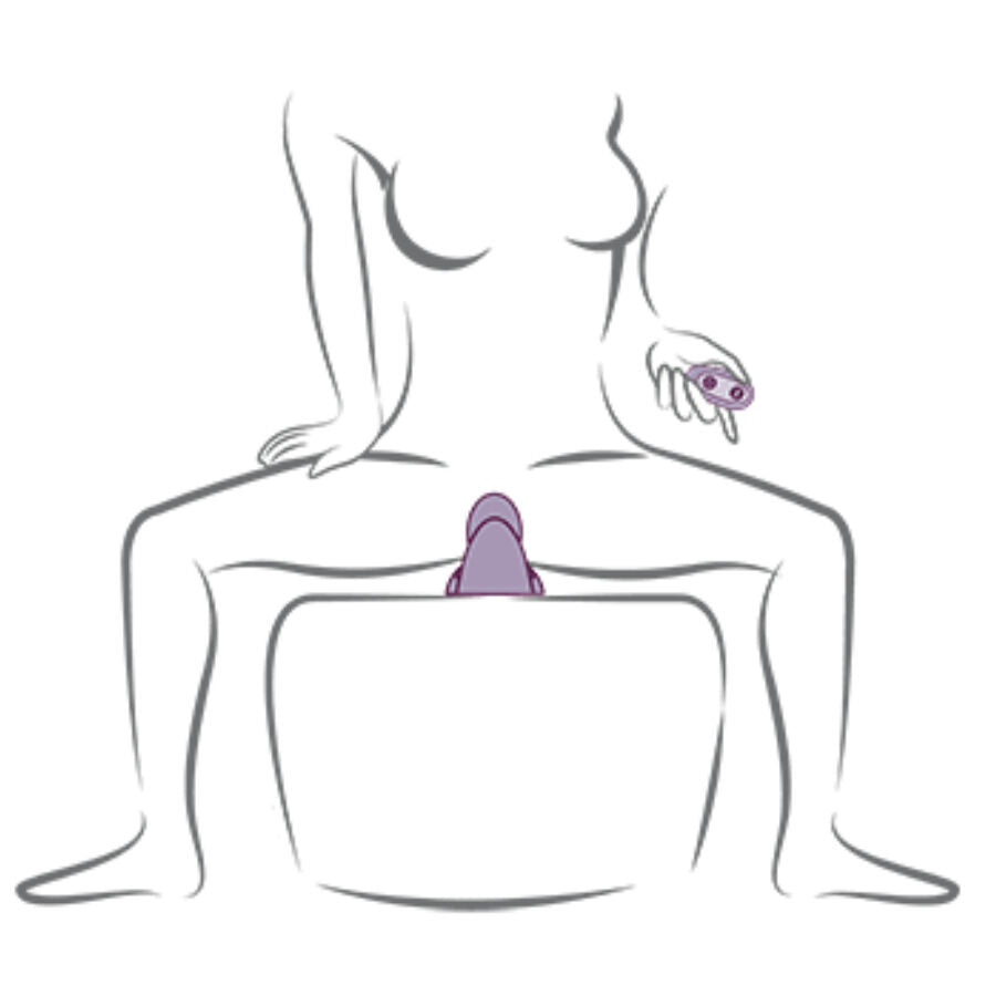 Vibromasseur Assis Mains Libres Ruby Glow 10 Vitesses Violet - Rocks-Off