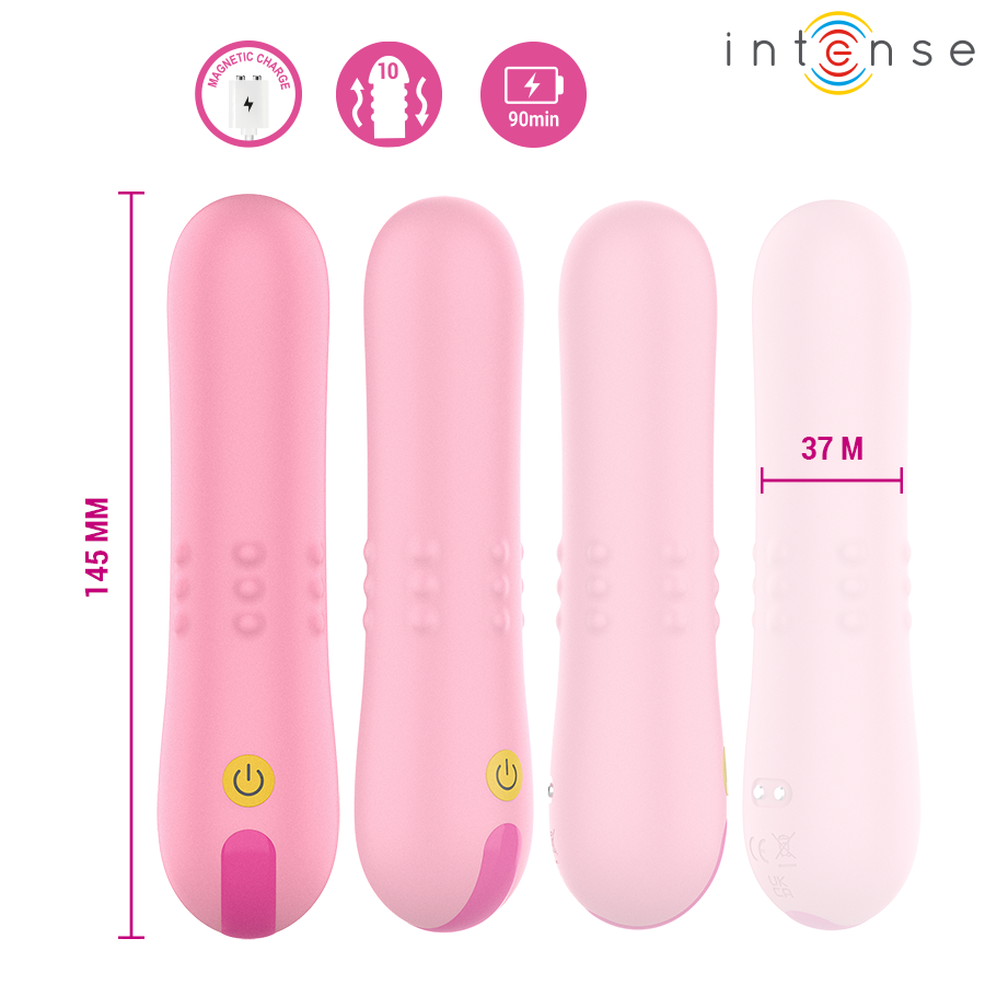 Vibromasseur Barbara Perles Rotatives 10 Modes Rechargeable - Intense