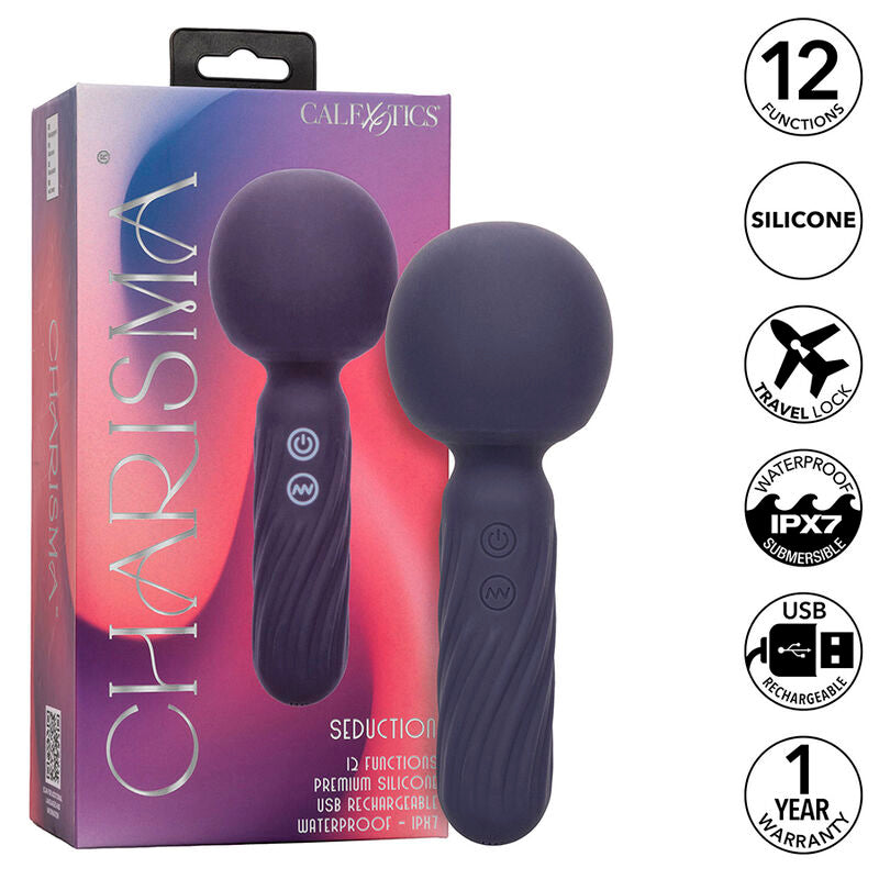 Vibromasseur Charisma Seduction 12 Fonctions Tête Bulbeuse IPX7 Rechargeable - CalExotics