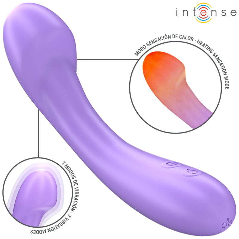 Vibromasseur Chauffant Becky 19 cm 7 Vibrations Rechargeable - Intense