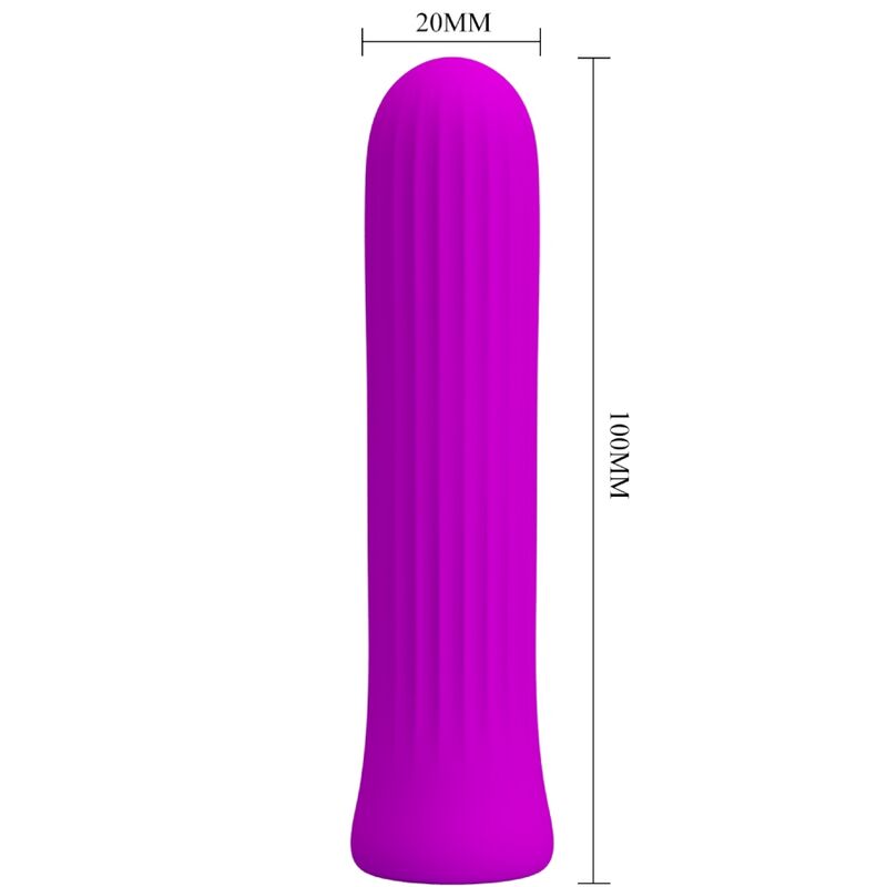 Vibromasseur Compact Blanche 12 Vitesses Texturé - Silicone - Pretty Love