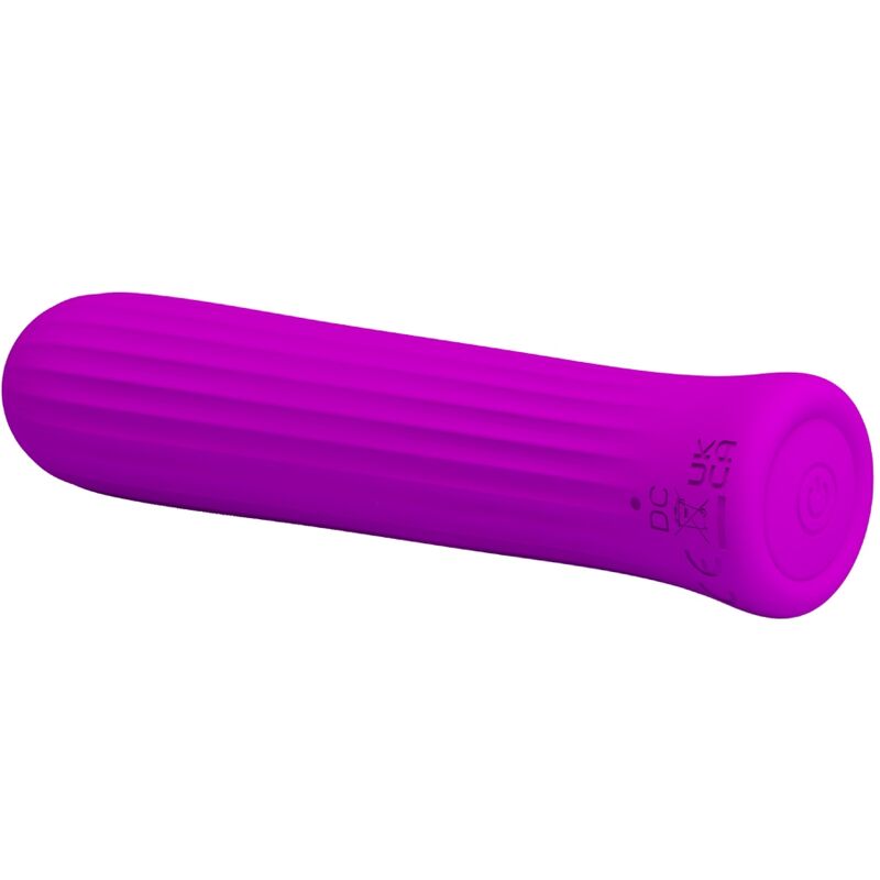 Vibromasseur Compact Blanche 12 Vitesses Texturé - Silicone - Pretty Love