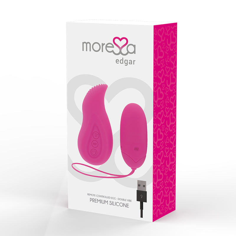 Vibromasseur Couple Edgar Télécommandé Synchronisé 12 Modes USB - Moressa