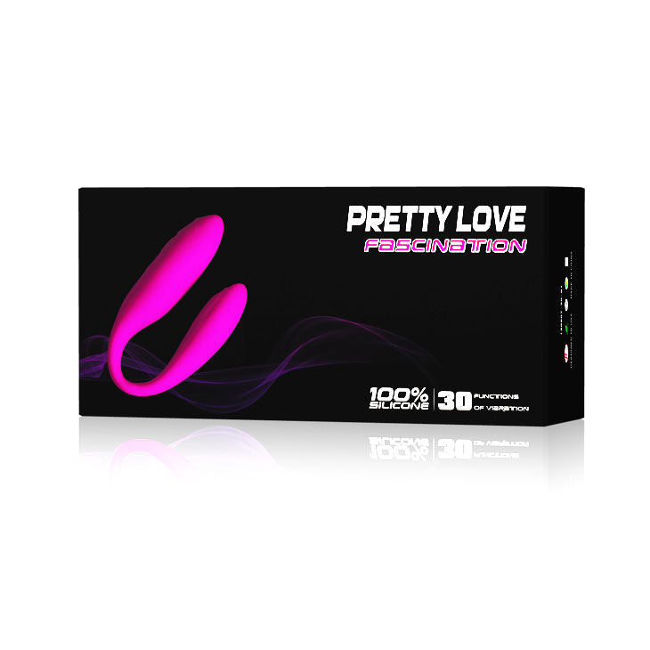 Vibromasseur Couple Fascination Forme U 30 Modes 2 Moteurs Rechargeable - Pretty Love