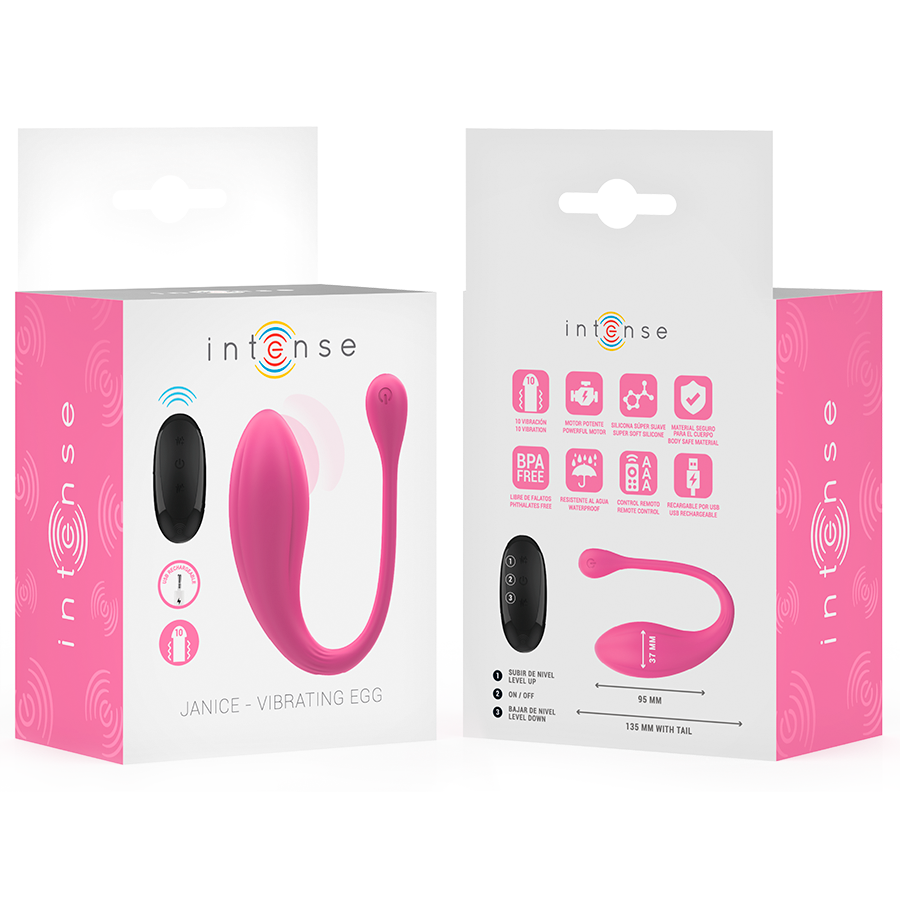 Vibromasseur Couple Janice Forme U Double Stimulation 10 Modes Télécommande - Intense