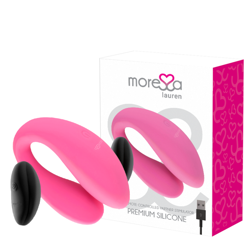 Vibromasseur Couple Télécommandé Lauren 2 Moteurs 10 Modes IPX7 - Moressa