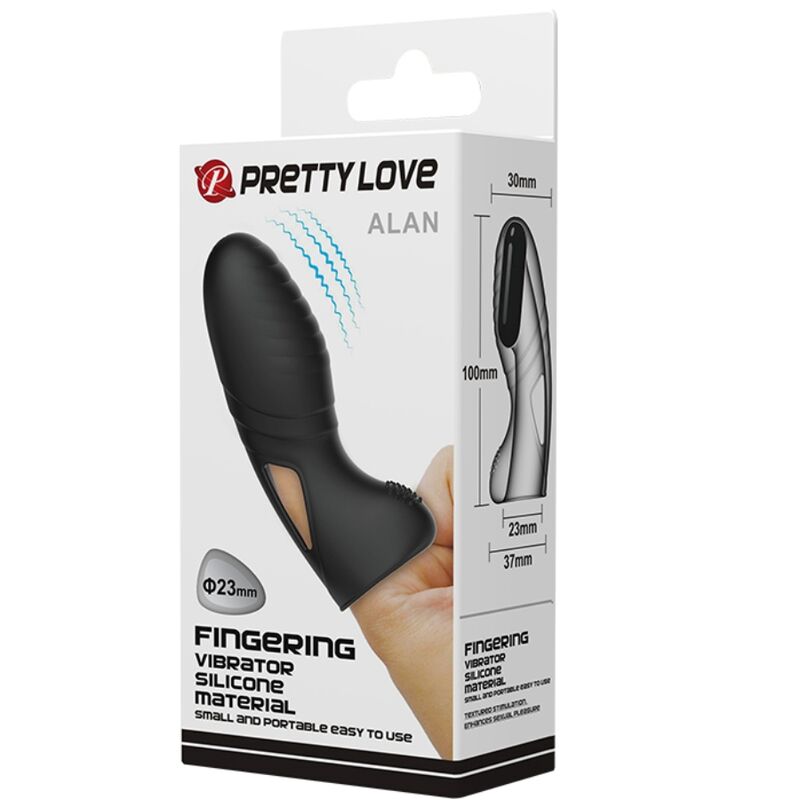 Vibromasseur de Doigt Alan Silicone Sangles Extensibles - Pretty Love