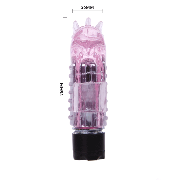 Vibromasseur Doigt Silicone Unité Amovible Piles Incluses - Baile