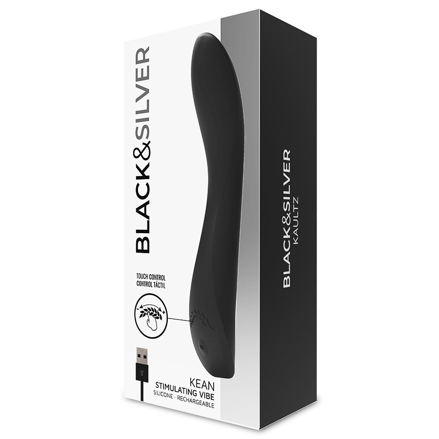 Vibromasseur Kean Commande Tactile Touch Control 10 Modes IPX6 - Black&Silver