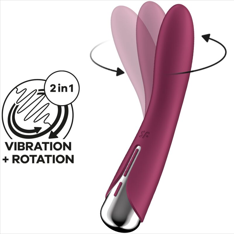 Vibromasseur Point G Rotatif Spinning Vibe 1 Tête Rotative 12 Vibrations IPX7 - Satisfyer