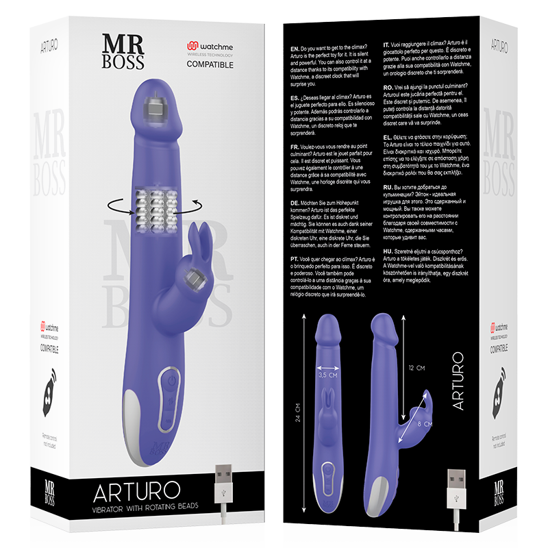 Vibromasseur Rabbit Arturo Connecté Watchme Perles Rotatives 10 Modes - Mr. Boss