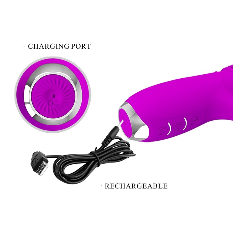 Vibromasseur Rabbit Dorothy Rechargeable 12 Vibrations 3 Poussées - Pretty Love