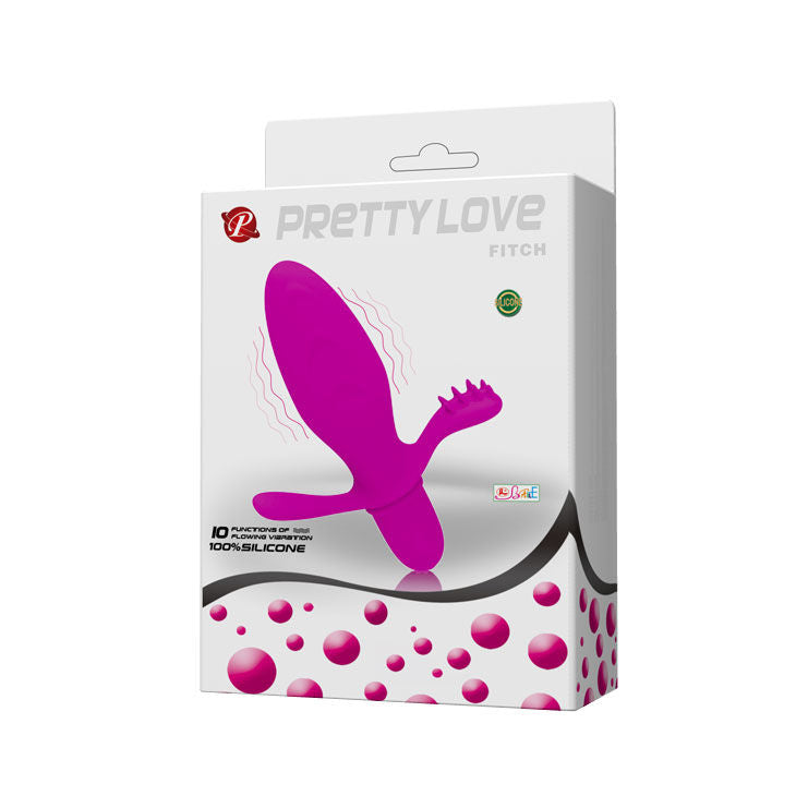 Vibromasseur Rabbit Fitch Double Stimulation 10 Modes Silicone - Pretty Love
