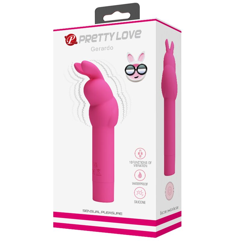 Vibromasseur Rabbit Gerardo Silicone 10 Modes Étanche - Pretty Love