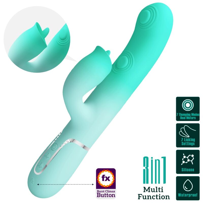 Vibromasseur Rabbit Gigi Double Stimulation 7 Modes Rechargeable - Pretty Love