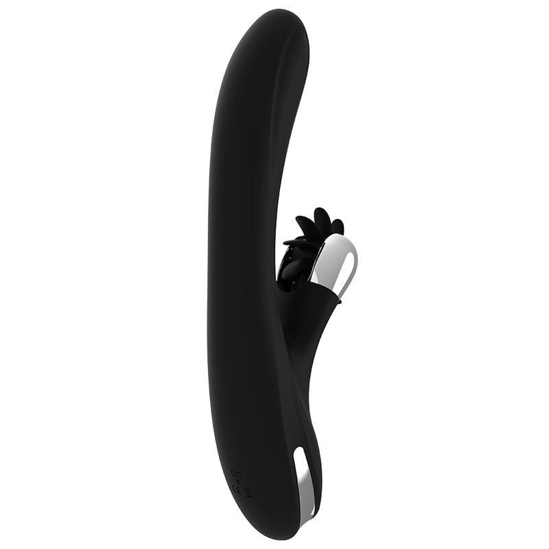 Vibromasseur Rabbit Johnny 7 Modes Silicone Rechargeable USB - Black&Silver