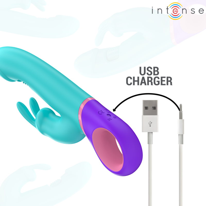Vibromasseur Rabbit Monica Stimulateur Point G Rotatif 14 Modes - Intense