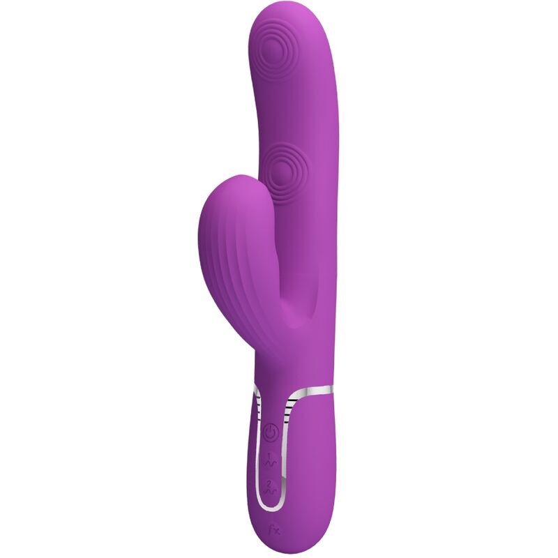 Vibromasseur Rabbit Multifonction Perlita 3 en 1 Étanche USB - Pretty Love