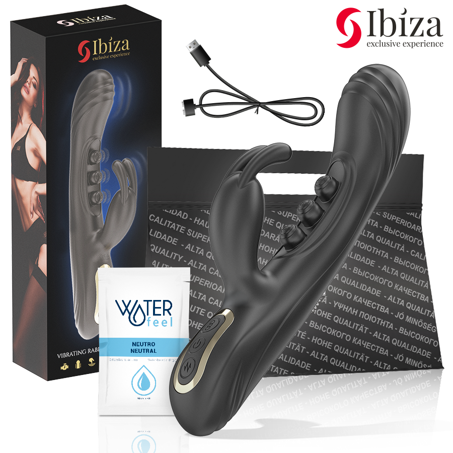 Vibromasseur Rabbit Pulsation Double Moteur 7+7 Modes Rechargeable - Ibiza Technology