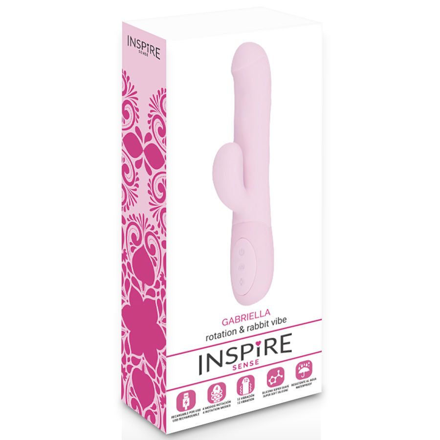 Vibromasseur Rabbit Rotatif Gabriella Rose 12 Vibrations 4 Rotations - Inspire