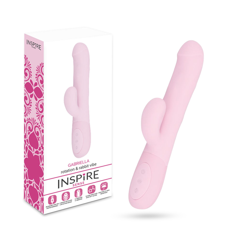 Vibromasseur Rabbit Rotatif Gabriella Rose 12 Vibrations 4 Rotations - Inspire