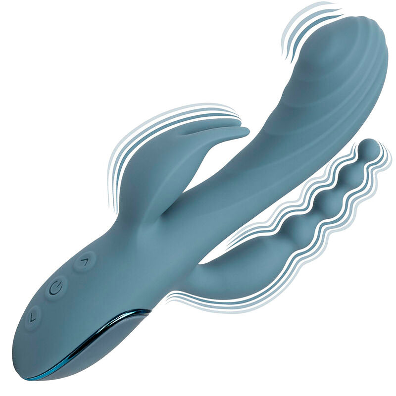 Vibromasseur Rabbit Triple Stimulation Point G Clitoris Silicone - CalExotics