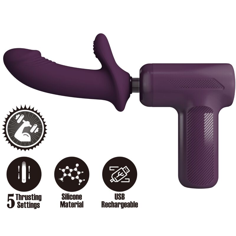 Vibromasseur Wand DJ Scholar 5 Réglages de Poussée Rechargeable - Pretty Love
